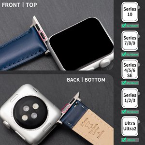 Bracelet de montre en cuir Nappa souple pour Apple Watch Series 11 10 9 8 7 Ultra 3 2 40mm 44mm SE 3 2, bracelet de remplacement élégant pour femmes - Product Image 4