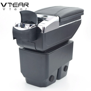 Vtear <span class=keywords><strong>pour</strong></span> <span class=keywords><strong>Ford</strong></span> <span class=keywords><strong>Fiesta</strong></span> 3 MK7 Accoudoir central Boîte de rangement Porte-gobelet Accoudoir intérieur Produits de style automobile Accessoires Pièces - Product Image 5