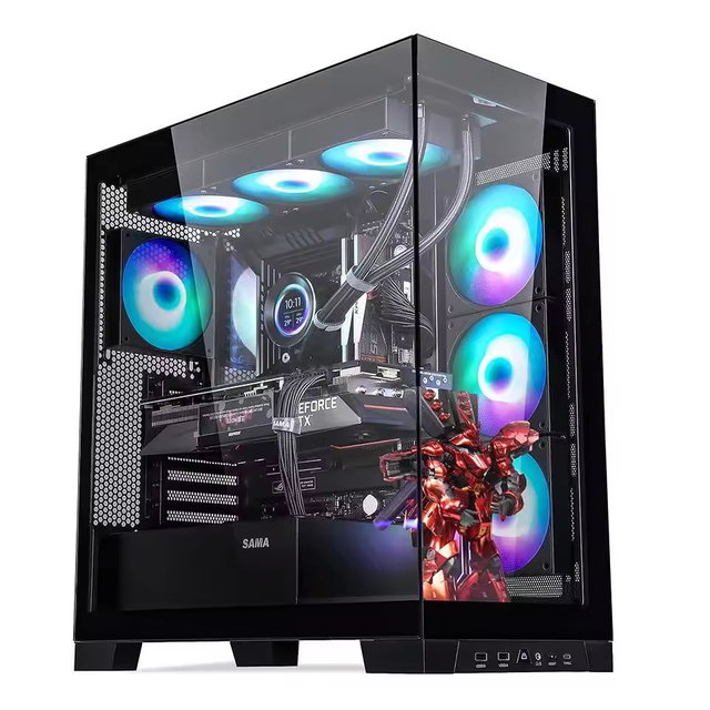 SAMA Gaming PC Case Computer Mid Tower ATX Case Back Plug Motherboard Design, Gaming Computer Cases Towers,computer Cases Towers