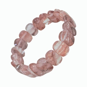 Bracelet de guérison en quartz hématoidé rouge, bijoux en pierres naturelles perlées pour l'équilibre énergétique, le bien-être spirituel et le soulagement de l'anxiété - Product Image 4