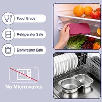 Mini-récipient de cuisine en acier inoxydable à 2 compartiments pour vinaigrettes et salades, 150 ml, boîte fraîcheur réutilisable, sans BPA, sans phtalates