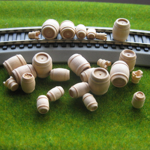 MT001 Model Railway Train Kit 1:87 HO Scala <span class=keywords><strong>OO</strong></span> Botti Di Legno Botte Secchio - Product Image 1