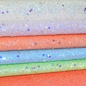 New Arrival Shining Holographic Chunky long lanh da cho cá nhân PU Quần áo túi DIY crafting đồ nội thất hàng may mặc - Product Image 1