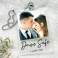 Personnalisez votre porte-photo avec nom et texte, ornement en acrylique personnalisé à suspendre, décoration pour voiture, maison, mur