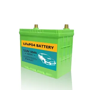 Light Weight Small Size 12V 50Ah LiFePO4 Battery for Starting Car Lithium Battery 800CCA 10C Automobile Starter Battery Pack
