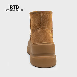 Зимние зимние сапоги Водонепроницаемые замшевые и шерстяные меховые цельные Нескользящие Повседневные Классические Универсальные ботинки - Product Image 5