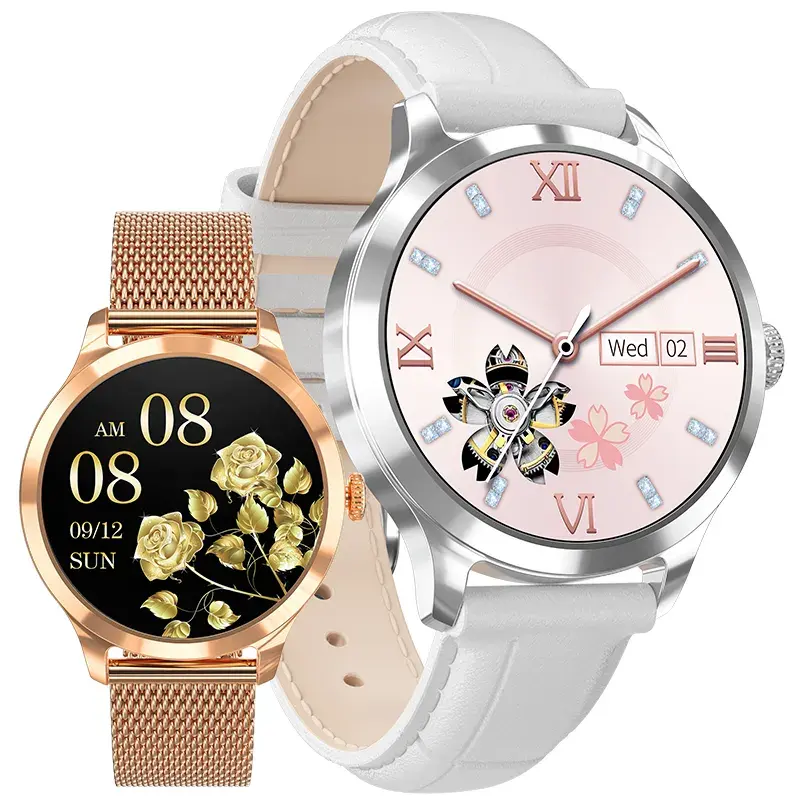 GK10 Best Quality Round Lady Waterproof Fashion Women Bt Calling Smart Watch