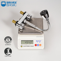 Keran Wastafel SOLVEX Diskon 6% Premium 4 inci, Seng Krom, Putaran Penuh, 2 Fungsi Semprot, Pipa Stainless Steel