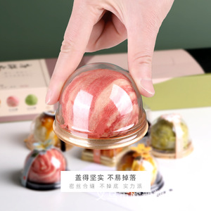 Mini <span class=keywords><strong>caja</strong></span> de plástico transparente para cupcakes, contenedor para cupcakes, cupcakes, 50 unidades - Product Image 4
