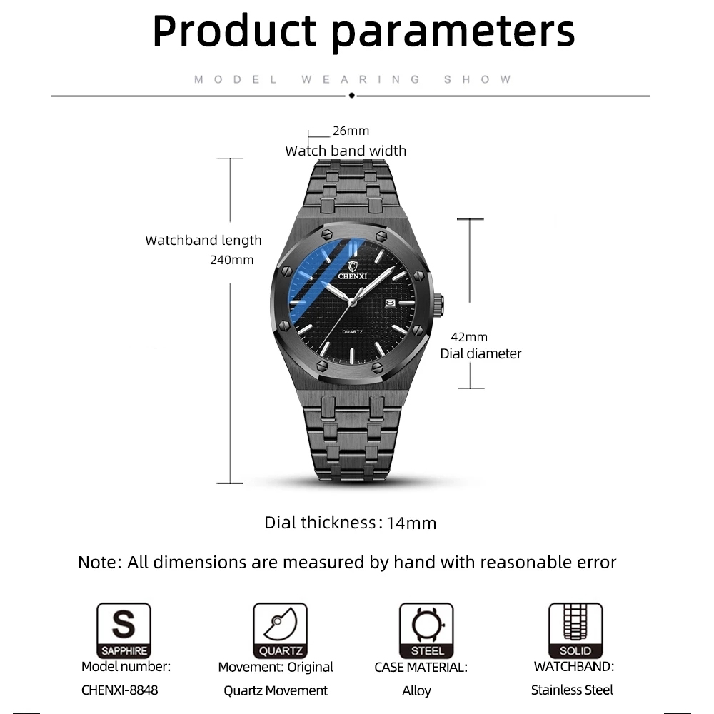 CHENXI 8248 Men's Quartz Watch - Water Resistant & Stylish