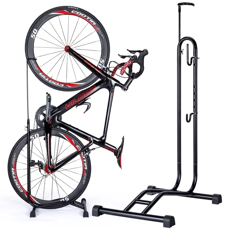 Vertical/ Horizontal Bicycle Stand Indoor Bike Storage Parking Stand Road Mountain Bike repair Rack Holder L-shape Accessories