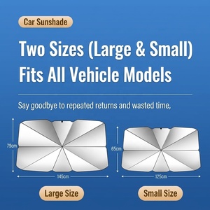 Parapluie de voiture pliable manuel de qualité supérieure personnalisé |   Protection UV, résistant à la chaleur et bloquant la lumière |   Pare-soleil <span class=keywords><strong>pour</strong></span> pare-brise avant - Product Image 5
