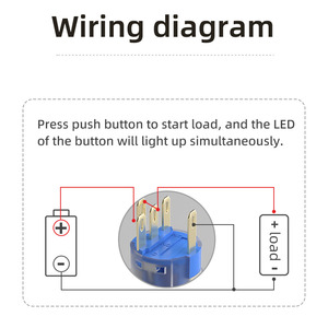 ปุ่มกด5ขา1NO1NC LED 22มม. สวิตช์สี่เหลี่ยมเรืองแสงพลาสติกสำหรับควบคุมอุปกรณ์ - Product Image 4
