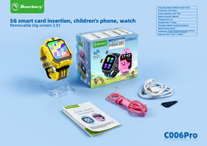 Montre connectée carrée pour enfants GPS+WiFi 4G Écran IPS Étanche IP67 Caméra Réveil Bouton d'urgence Plastique magnétique - Product Image 3