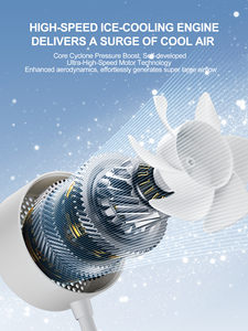 Ventilateur portable magnétique One Touch à refroidissement rapide en céramique, grand débit d'air, multi-formes pour extérieur, bureau et table - Product Image 4