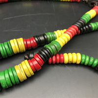 Collar de Cuentas Rasta de Madera, Joyería Tribal Étnica Hecha a Mano para Mujeres Africanas