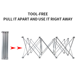 Soporte de telón de fondo plegable portátil Pop up Event Backdrop Stands para equipos de publicidad de exhibición de ferias comerciales - Product Image 4