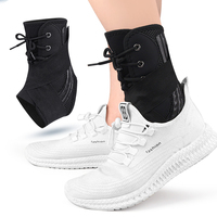 Chevillère de Maintien Métallique pour Hommes et Femmes, Support de Compression pour Pied Entorsé, Orthèse de Cheville pour la Course et le Volleyball