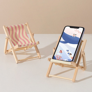Conception mignonne chaise de plage support de téléphone portable différents styles support de téléphone de table support de téléphone portable en bois - Product Image 2