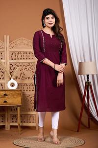 ชุดเดรสผ้าชีฟองเรยอนผ้าคอตตอนผ้าชีฟองลายสก็อตมีกระดุมปักลูกไม้สำหรับผู้ใหญ่ฤดูหนาวใหม่ - Product Image 5