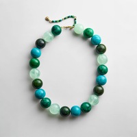 Collier pendentif perles plastiques colorées Dopamine, accessoire de mode été européen et américain, vente en gros en vrac