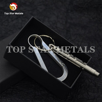 Lockartist — Mini stylo tactique TC4 en titane, outil d'extérieur automatique, porte-clé Portable, pour écriture, outils avec fenêtre brisée