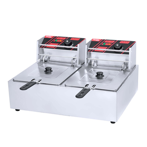 Freidora Eléctrica Comercial de Acero Inoxidable de 2 Tanques y 2 Cestas, Potencia de 2.5+2.5kW para Restaurantes, Hoteles y Uso Doméstico - Product Image 3