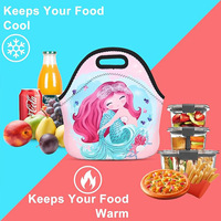 Fourniture directe d'usine Portable néoprène Bento sac dessin animé matériel de plongée isolé employé de bureau boîte à lunch portable pour l'extérieur