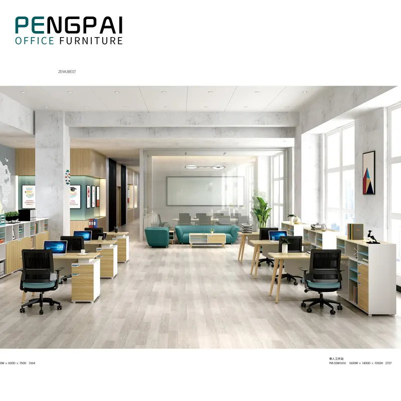 Pengpai مخصص بالجملة مريحة واحدة طاولة مكتبية مكتب الكمبيوتر طاولة موظفين