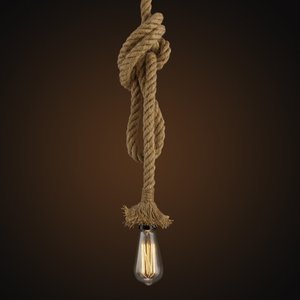 Juego de lámparas colgantes industriales vintage, luces colgantes de cuerda, corriente 16A para electrodomésticos, dormitorio, <span class=keywords><strong>restaurante</strong></span>, cafetería, Bar, estilo rural - Product Image 4