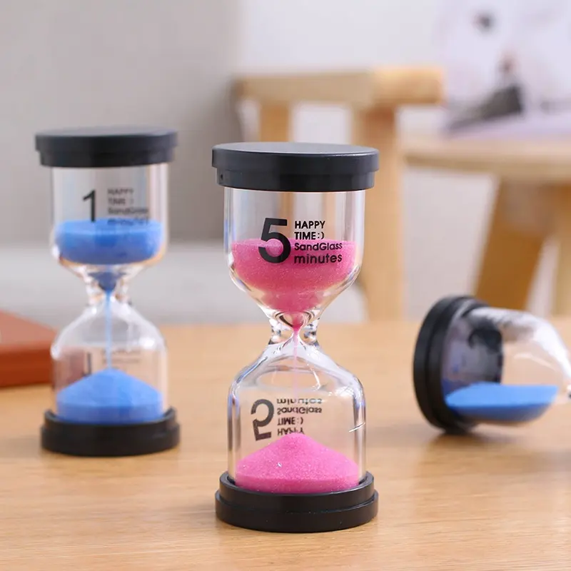 2024 1/3/5/10/15/30 minutes creative home decoration round stand timer sand hourglass