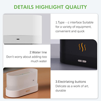 Humidificateur d'air électrique commercial pour hôtel, diffuseur d'arômes d'huiles essentielles noir