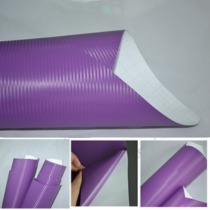 Revestimiento de vinilo para coche, fibra de carbono púrpura, sin burbujas, diseño adhesivo, de larga duración, muestra gratis - Product Image 6