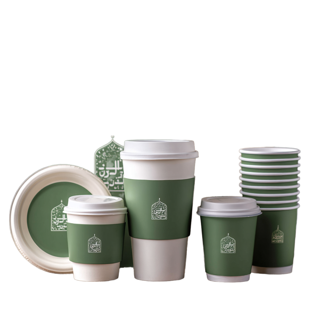Eco-friendly Double Wall Custom Design Coffee Packaging Sleeves Kraft Paper 90mm Diameter Cmyk Print Hot Drinks Cups