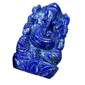 Estatuas de Ganesha Talladas en Piedra Lapislázuli Tradicionales de Alta Calidad, Tamaño Único, HARI OM CREATIONS de Rajasthan - Product Image 1