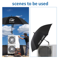 Parapluie de golf sur mesure de 60 pouces avec base magnétique, idéal pour les travaux de réparation en extérieur et l'ombrage de divers objets