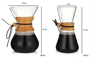 Classico <span class=keywords><strong>Borosilicato</strong></span> Caffè Vaso di <span class=keywords><strong>Vetro</strong></span> 400ml/600ml/800ml Versare Sopra il Caffè - Product Image 3