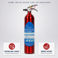 Extincteur portable à base d'eau 950 ml, écologique, ignifuge, pour les incendies de classe A, B, F, E, cuisine, voiture, maison