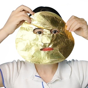 24K Gold Foil Tencel Fiber <strong>Cloth</strong> <strong>Face</strong> Mask Sheet with Higher Water Absorption Acne Treatment &amp; Whitening for All Skin Types - Product Image 6