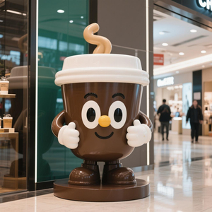 Đồ trang trí điêu khắc Kem Tùy chỉnh có thể được làm bằng vật liệu nhựa sợi thủy tinh cho cả mô hình món tráng miệng trong nhà và ngoài trời - Product Image 3