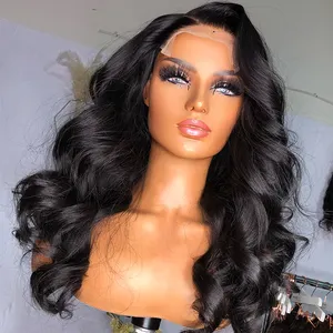 Body Wave Transparent Lace Wig 100% Virgin Raw Indian Hair Hd Lace Front Wig 13X4 13X6 Brazilian Human Hair Hd Lace Frontal Wigs