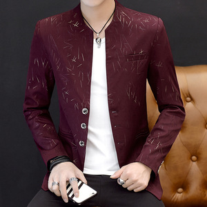 China Factory High Quality <strong>Mens</strong> <strong>Blazer</strong> <strong>Suit</strong> Printed Slim Casual <strong>Mens</strong> <strong>Suit</strong> Thin Jacket Youth Costumes <strong>Men's</strong> Slim Fit <strong>Suits</strong> - Product Image 5