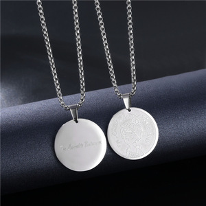 All'ingrosso alla moda da donna in acciaio inossidabile collane a catena <span class=keywords><strong>piccolo</strong></span> <span class=keywords><strong>principe</strong></span> <span class=keywords><strong>e</strong></span> principessa Hip-hop ciondoli alla moda - Product Image 3