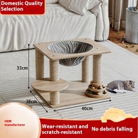Arbre à chat écologique intégré, support d'escalade pour chat, gain de place, griffoir, plateforme de saut, jouet pour animaux de compagnie