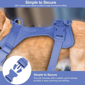 Nouveau Harnais de Sécurité Léger et Personnalisable pour Chien avec Logo, Rembourrage Doux et Couche d'Air, Collier en Caoutchouc et Sac de Rangement - Product Image 5