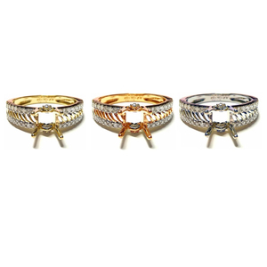 Hot Sales Special Design Perfect 18K Yellow Gold 100% Natural Diamond Fine Jewelry Engagement Semi Mounting Rings for Lady - Product Image 4