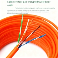 Cable de Red Interior DENIXI CAT6 de 8 Núcleos, Conductor Sólido CCA, 24/25 AWG, 305m, Cable Ethernet CAT6 UTP FTP SFTP