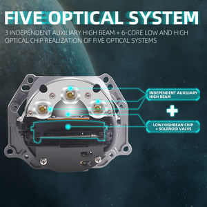 Sanvi di alta qualità 3 pollici <span class=keywords><strong>dimensioni</strong></span> A13MAX Bi Led lente del proiettore faro Led faro Auto 55w 80w universale Auto Led obiettivo del proiettore - Product Image 5