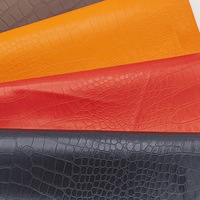 Cuir synthétique PVC coloré motif crocodile 0,5 mm pour emballage, sac à main, tissu pour sac