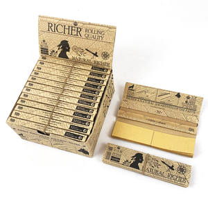 Papier à rouler King Size brun personnalisé non blanchi avec fermeture élastique et filtre intégré - Product Image 2